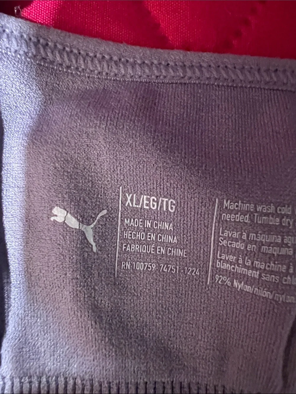 Puma Light Mauve Active One-Piece Sports Bra